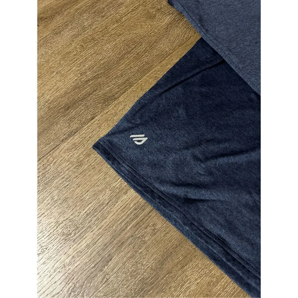 Eddie Bauer FreeDry Activewear Shirt Men's XL Long Sleeve Raglan Heather Blue